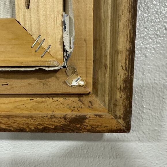 Vintage Original Still Life Floral Oil Painting on Canvas Framed Signed B. - Picture 9 of 10